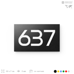 Номер на дверь 637, табличка на дверь для офиса, квартиры, кабинета, аудитории, склада, черная 120х70 мм, Айдентика Технолоджи