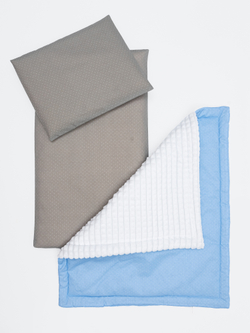 Комплект в коляску Голубой горох