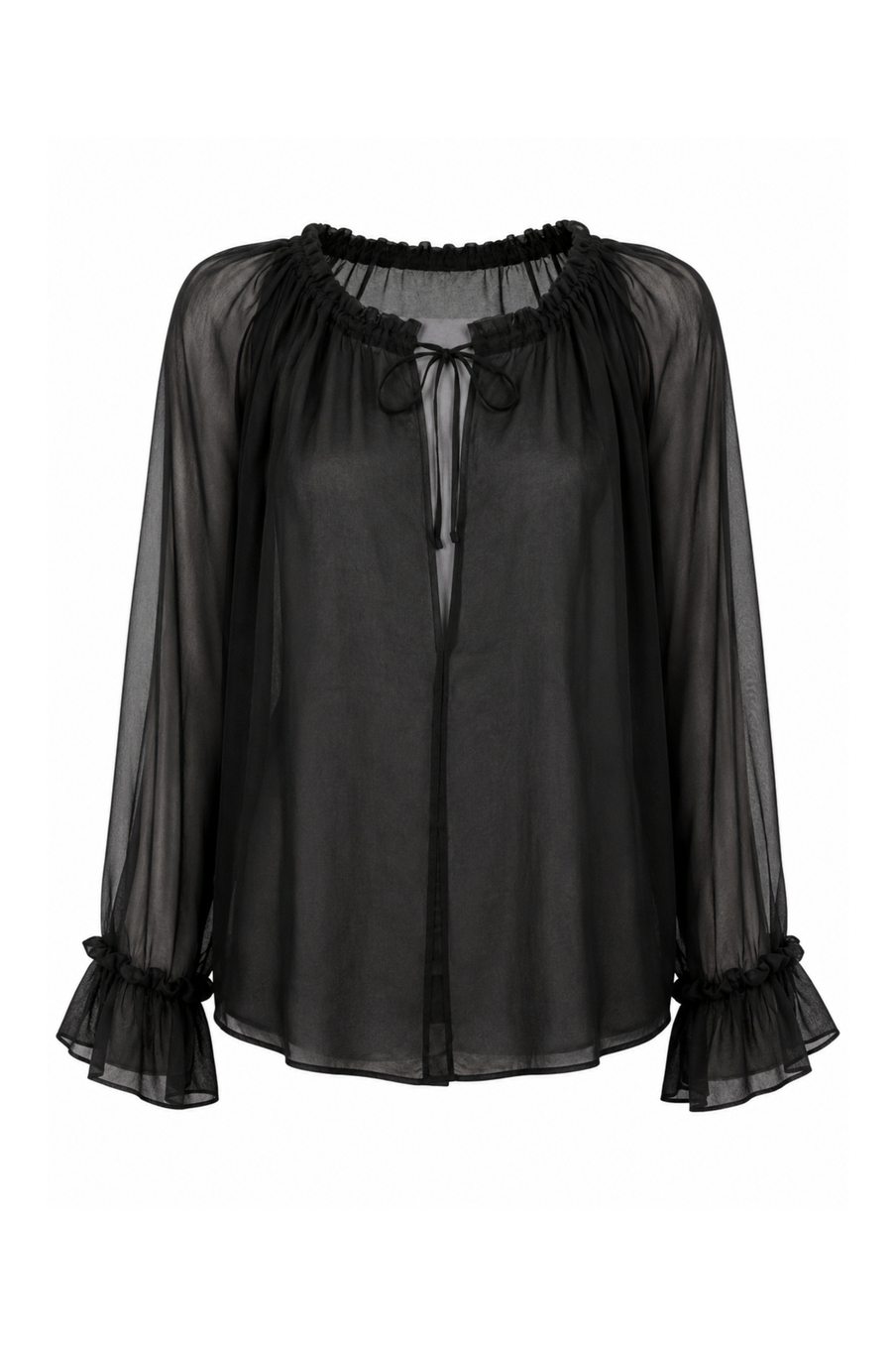 Блуза из шифона Cava Black