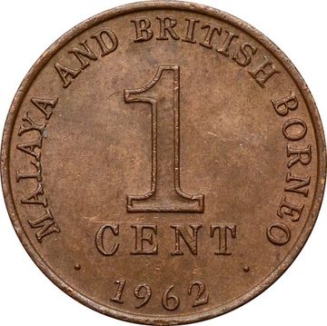 1 цент 1962 Малайя и Британское Борнео
