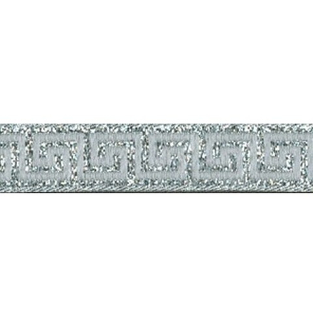 Лента жаккардовая 16 мм "Gamma", отделочная, цв.серебро