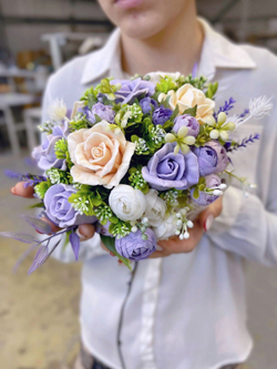 Букет из мыла ручной работы Шебби вайлет