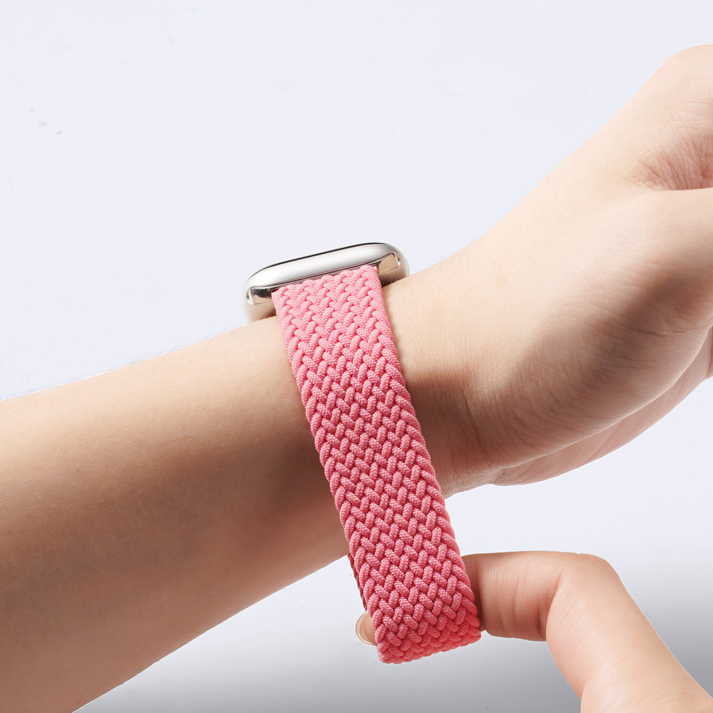 Эластичный ремешок розового цвета (Hot Pink) для смарт часов Apple Watch размером 38, 40, 41 и 42MM, серия Mixture Ultra Series от Dux Ducis