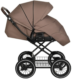 Детская коляска Roan Bass Next Classic d12 3 в 1 с автокреслом Tutis Elo Lux Black RCL265/1 Raisin Mood