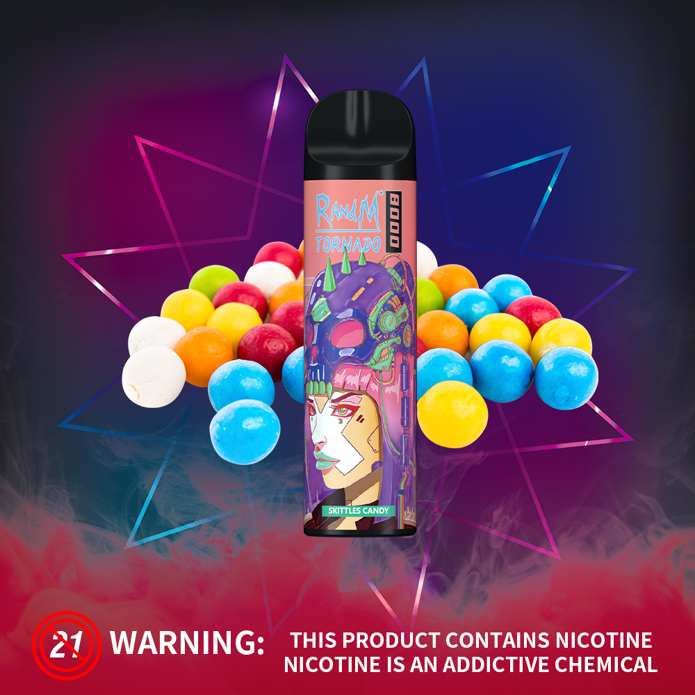 RandM Tornado 8000 - Skittles Candy (5% nic)