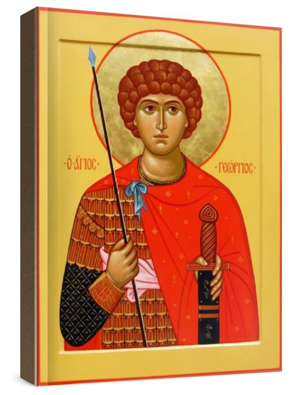 Георгий Победоносец (рукописная икона)