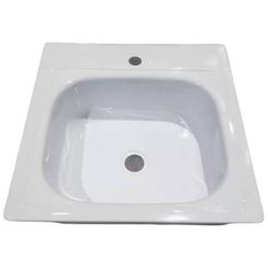 Мойка Сантэкс стальная эмалированная 500х500 (б/сиф, с кроншт., б/метиз)