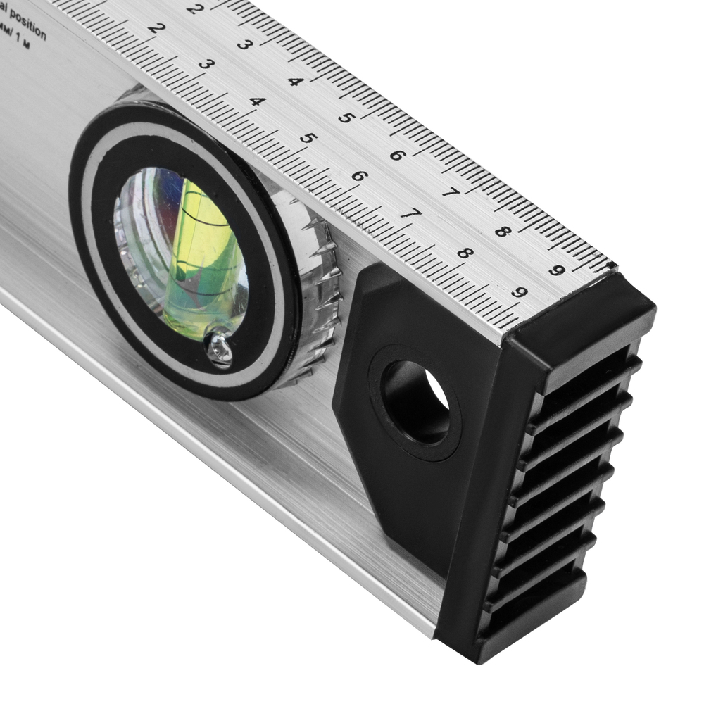 Уровень алюминиевый "Рельс", 2000 мм, 3 глазка (1 поворотный) Matrix