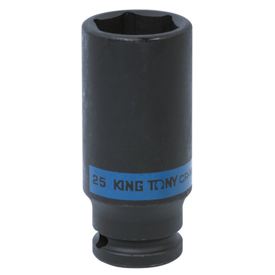 KING TONY (443525M) Головка торцевая ударная глубокая шестигранная 1/2", 25 мм