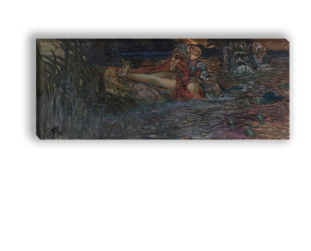 "Прощание Царя Морского с царевной Волховой", Врубель М. А., картина для интерьера (репродукция)