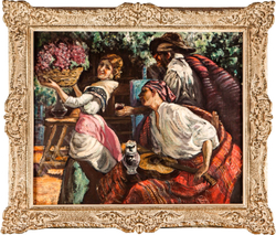 Н/х. Комплимент. Копия работы Хосе Монгрелла. Холст, масло. Испания, XX в.