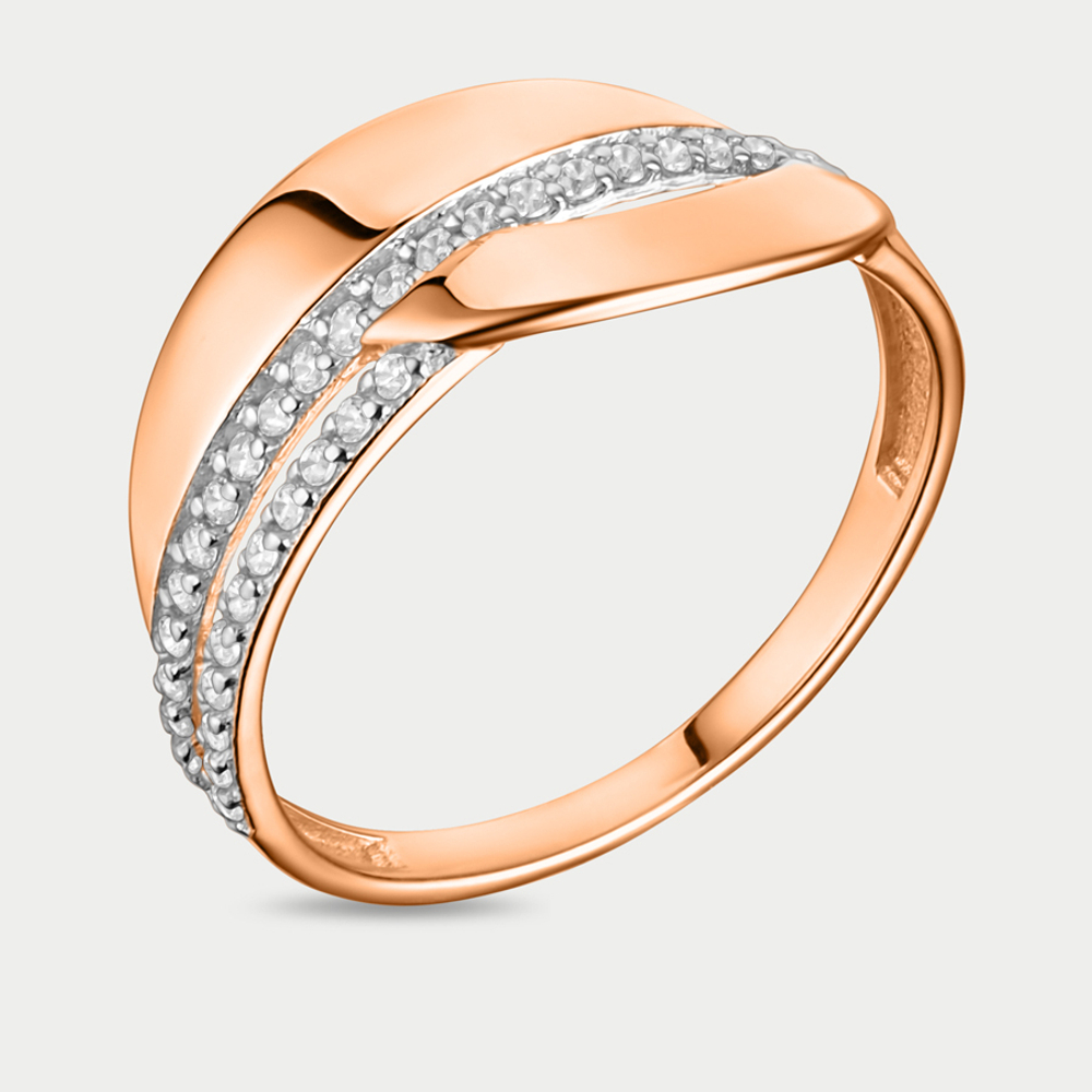 Кольцо для женщин с фианитами из розового золота 585 пробы (арт. 70263700)