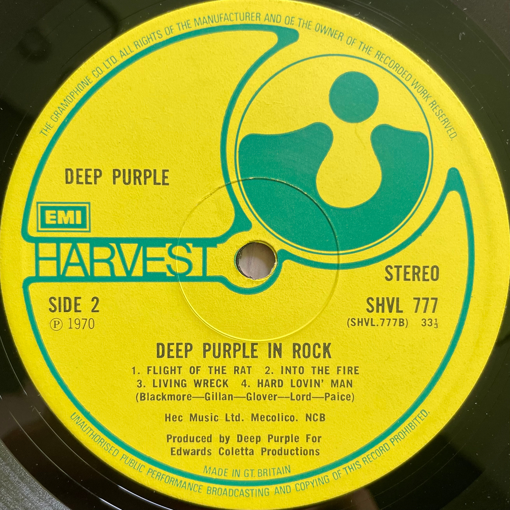 Deep Purple - In Rock (Англия 1971г.) 2nd press
