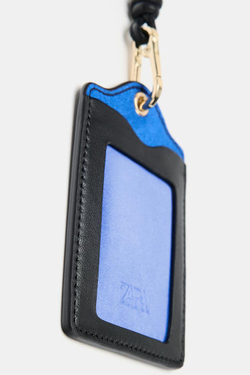 ZARA КОЖАНЫЙ КАРТХОЛДЕР, ЧЕРНЫЙ