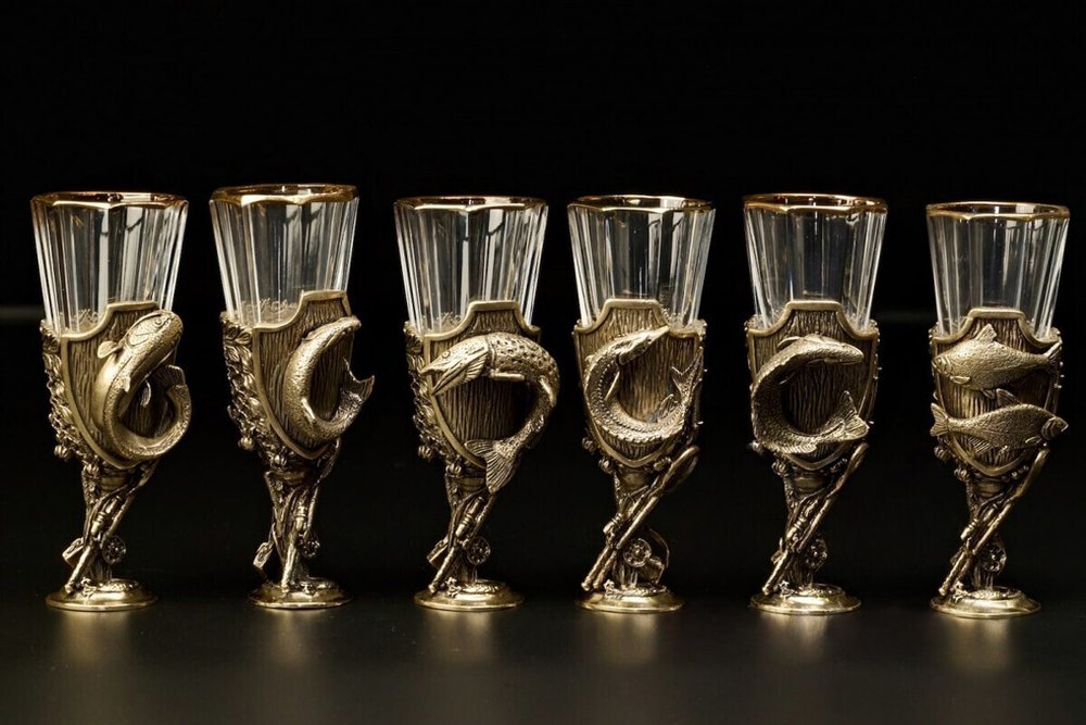 Набор рюмок-лафитников "Рыбалка Трофеи"