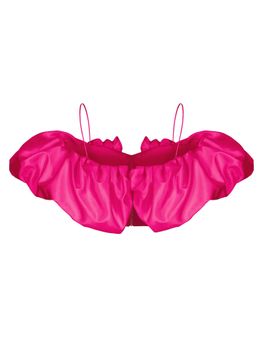 Блуза-топ драпированная из тафты с рюшами