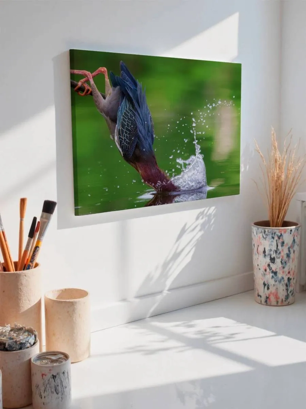 Картина на стену 40 X 50 Птица в воде