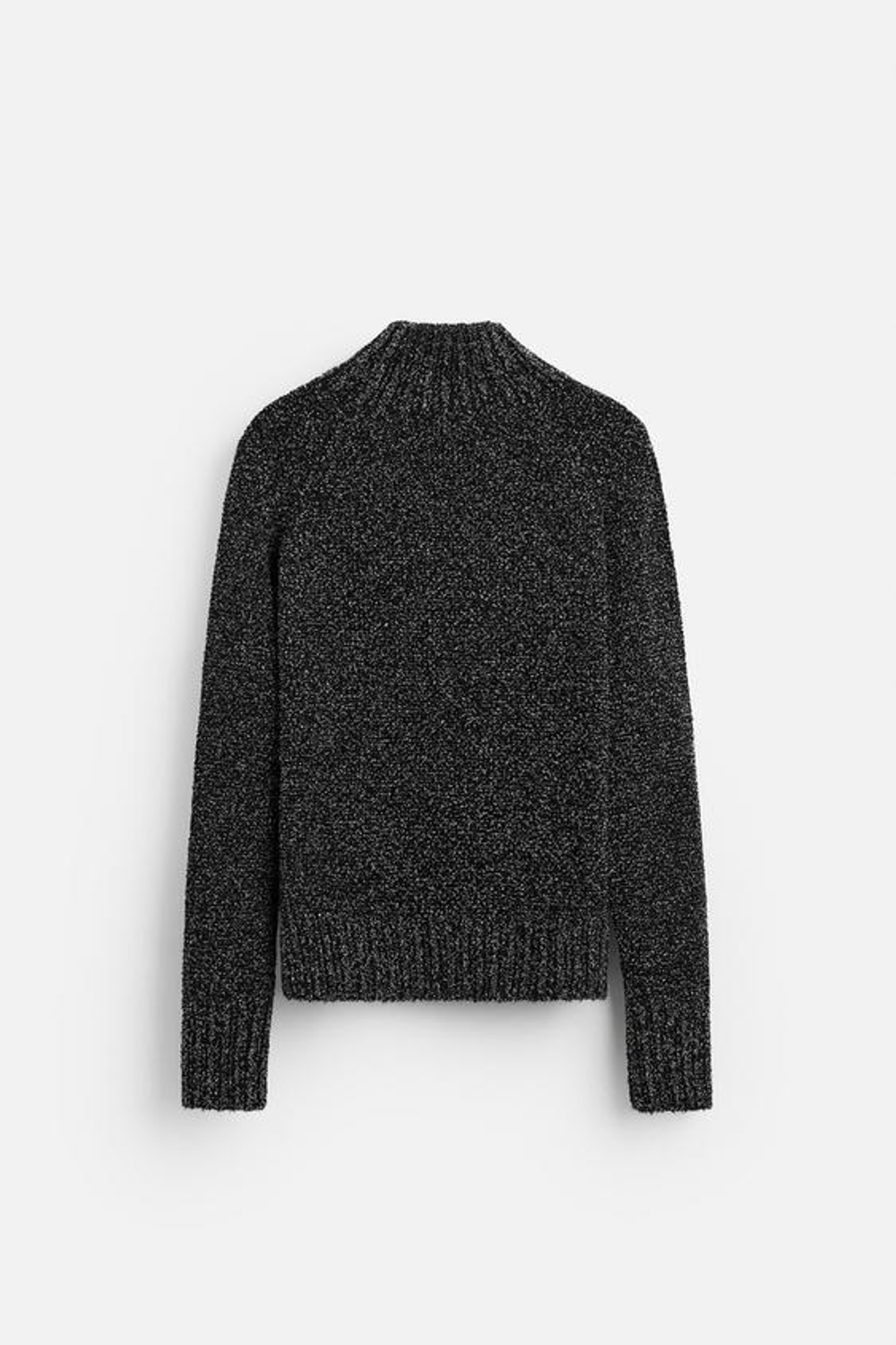 ZARA СВИТЕР С РЕЛЬЕФНЫМ УЗОРОМ, ЧЕРНЫЙ