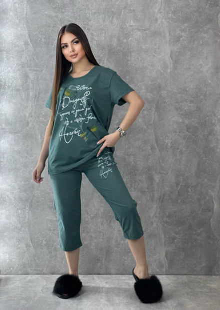 Пижама х/б бриджи+футболка УБФ0032