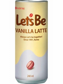 Холодный кофе Lotte Let's Be Ванильный Латте, 240 мл