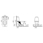 Унитаз-компакт Vitra Grand 9764B003-0567 с сиденьем, белый