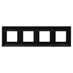 Рамка "Avanti", "Черный матовый", 4 поста (8 мод.)