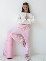 Брюки для девочки на осень розовые