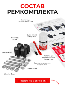 Ремкомплект ограничителей дверей Jac J7 (I) (2 двери, тип 206) 2022-2024