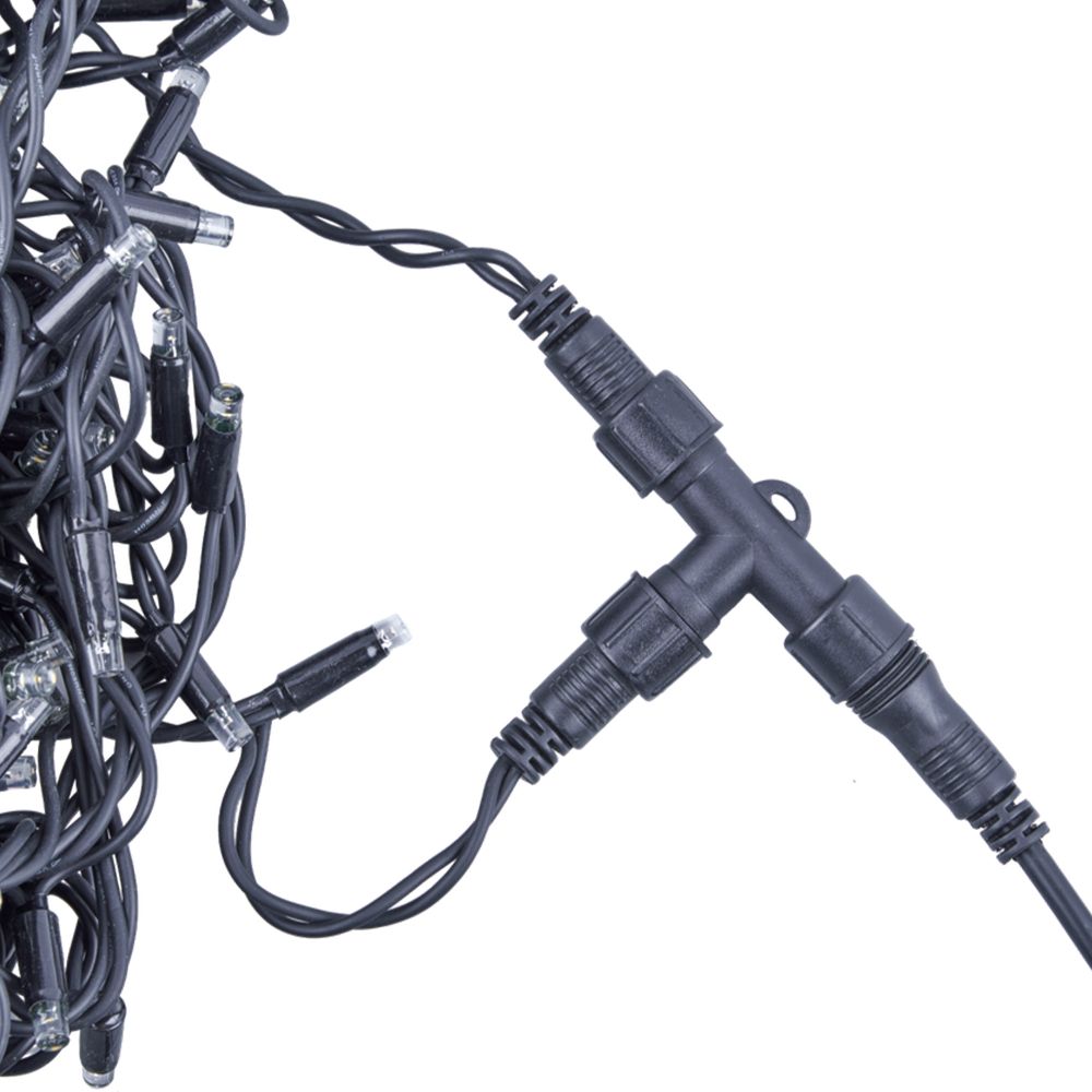 UTC-F90 Y3 BLACK Соединитель для гирлянд серии F90RPO. Т-образный. 1 вход-2 выхода. Черный. ТМ Uniel