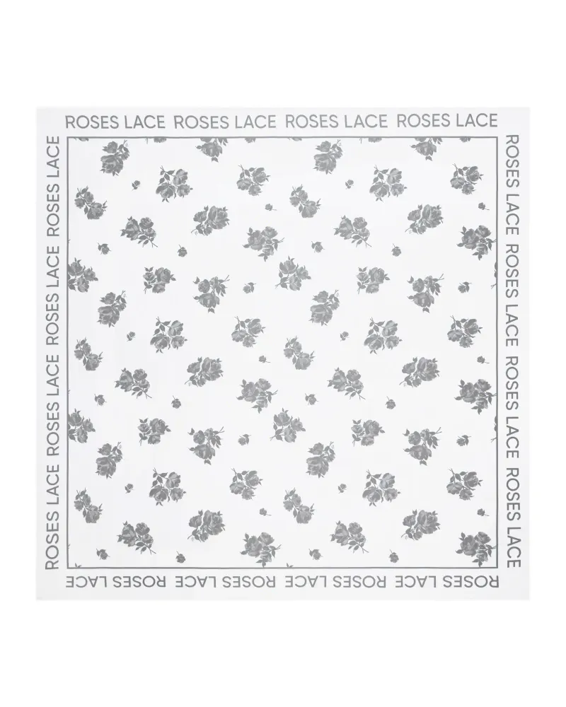 Gill, купальник из бифлекса раздельный, молочный с цветочным принтом и парео