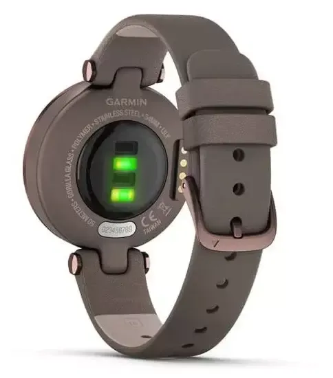 Умные часы Lily темно-бронзовый безель, корпус цвета Paloma и итальянский кожаный ремешок