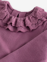 Лонгслив с воротником для девочки Next 168-356, Фиолетовый