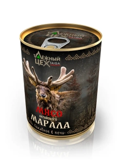 Мясо Алтайского марала томленое в печи ТАЁЖНЫЙ ЦЕХ тушеное мясо марала, 338 г