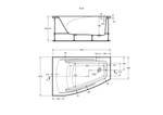 Акриловая ванна Roca Hall Angular 150х100 левая, ZRU9302864