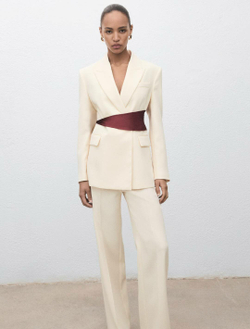 Костюмные брюки прямого кроя со средней посадкой