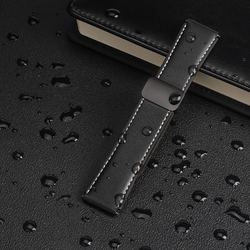 Ремешок из натуральной кожи черного цвета для смарт часов Samsung Galaxy Watch 45 и 46мм (размер крепления 22мм), серия YA Series от Dux Ducis