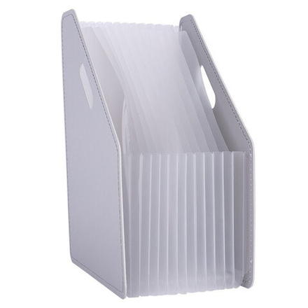Накопитель  д\бумаг верт. с 13 прозр.отд., складной серый