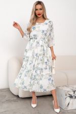 Платье Хелен (белый/цветы)-52р-р Р11-2075/13 Nikol
