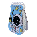 Блокнот "Астронавт" на спирали 9*12см 60л жесткая обложка. 3 вида микс