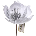 Украшение новогоднее «Пуансеттия - Ночное сияние» 25 см, Белый