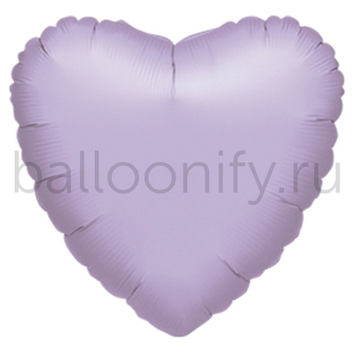 Фольгированная фигура, сердце, 18"/46СМ Пастель Lilac