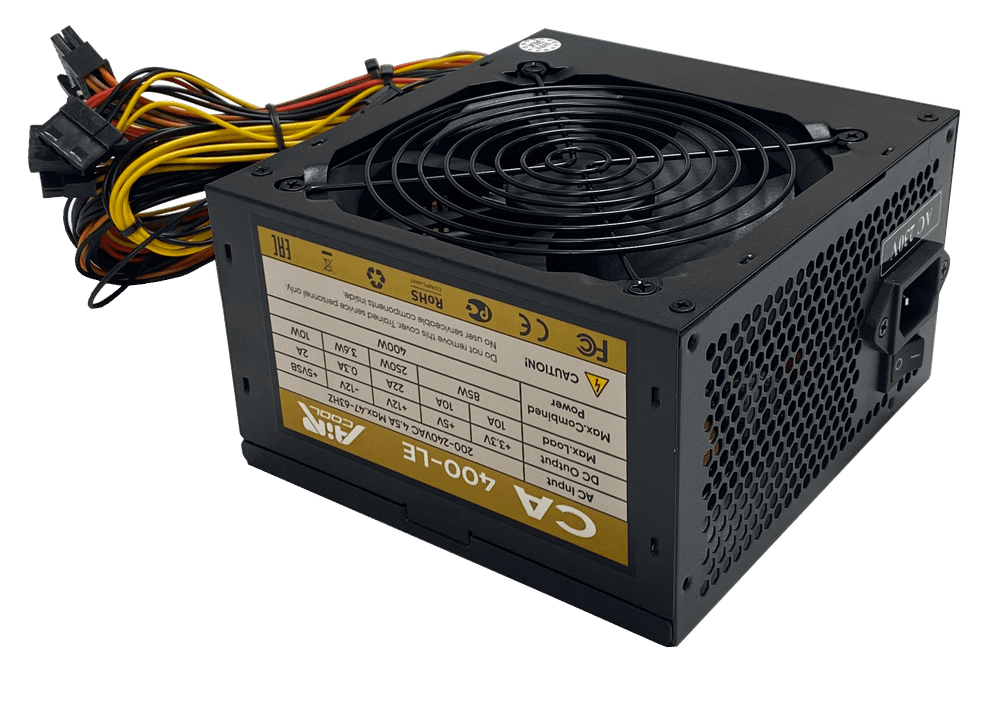 Блок Питания AiR-Cool  400W, Non Modular, ATX, КПД 85%, Fan 120mm, Черный, CA400-LE NMD