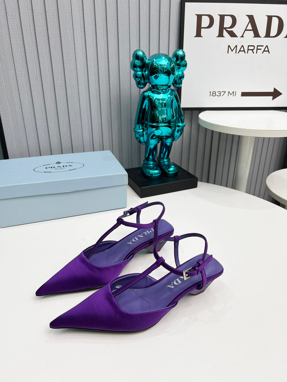 Prada Satin Slingback Pumps