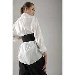 Ремень женский, XS-L, ширина 13 см, цвет черный