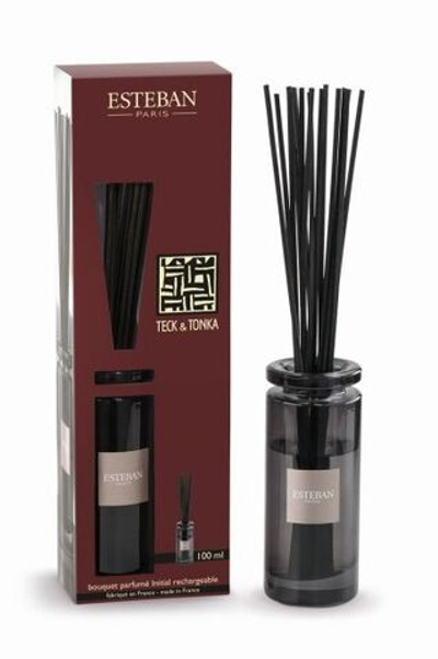 Esteban Paris Teck & Tonka стеклянный Ароматический диффузор с палочками