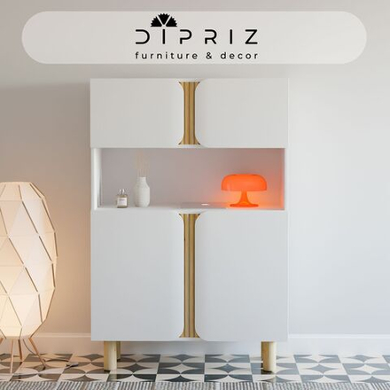 Буфет Ола с реечными вставками из сосны