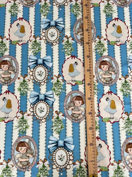 КУПОН 29 /110 см. ДЕВОЧКА И КРОЛИК - 100% хлопок Handmade Fabrics 5