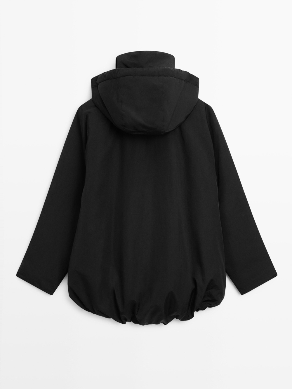 Massimo Dutti Парка из высокотехнологичной ткани, черный