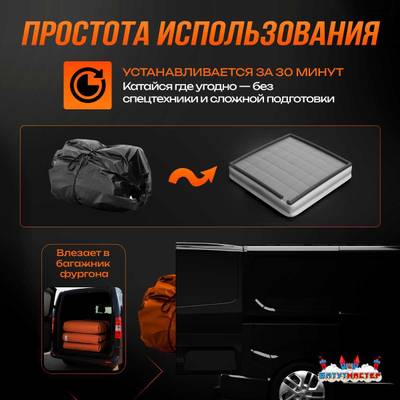 Надувная подушка «AcroBag» для трюков, прыжков и каскадёрских падений, 10×10×3,5 м