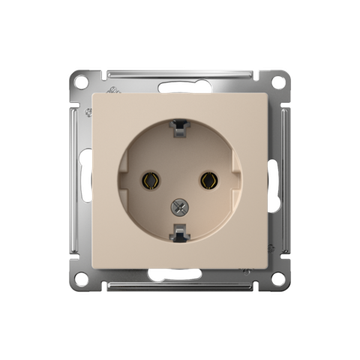 Розетка AtlasDesign 16А с заземл. механизм песочн. SE ATN001243